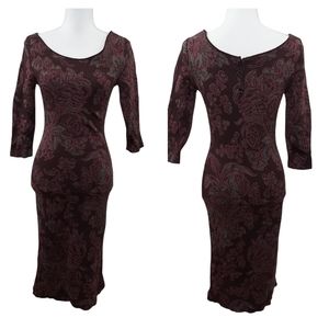 Peruvian Connection floral sweater dress S